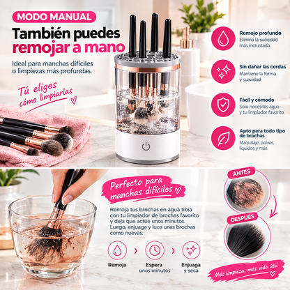 Limpiador Automático de Brochas de Maquillaje